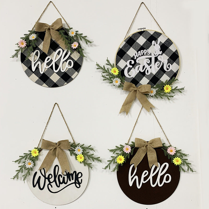 Wood Products, Home Decoration, Listing, Door Decoration, Garland, Bow